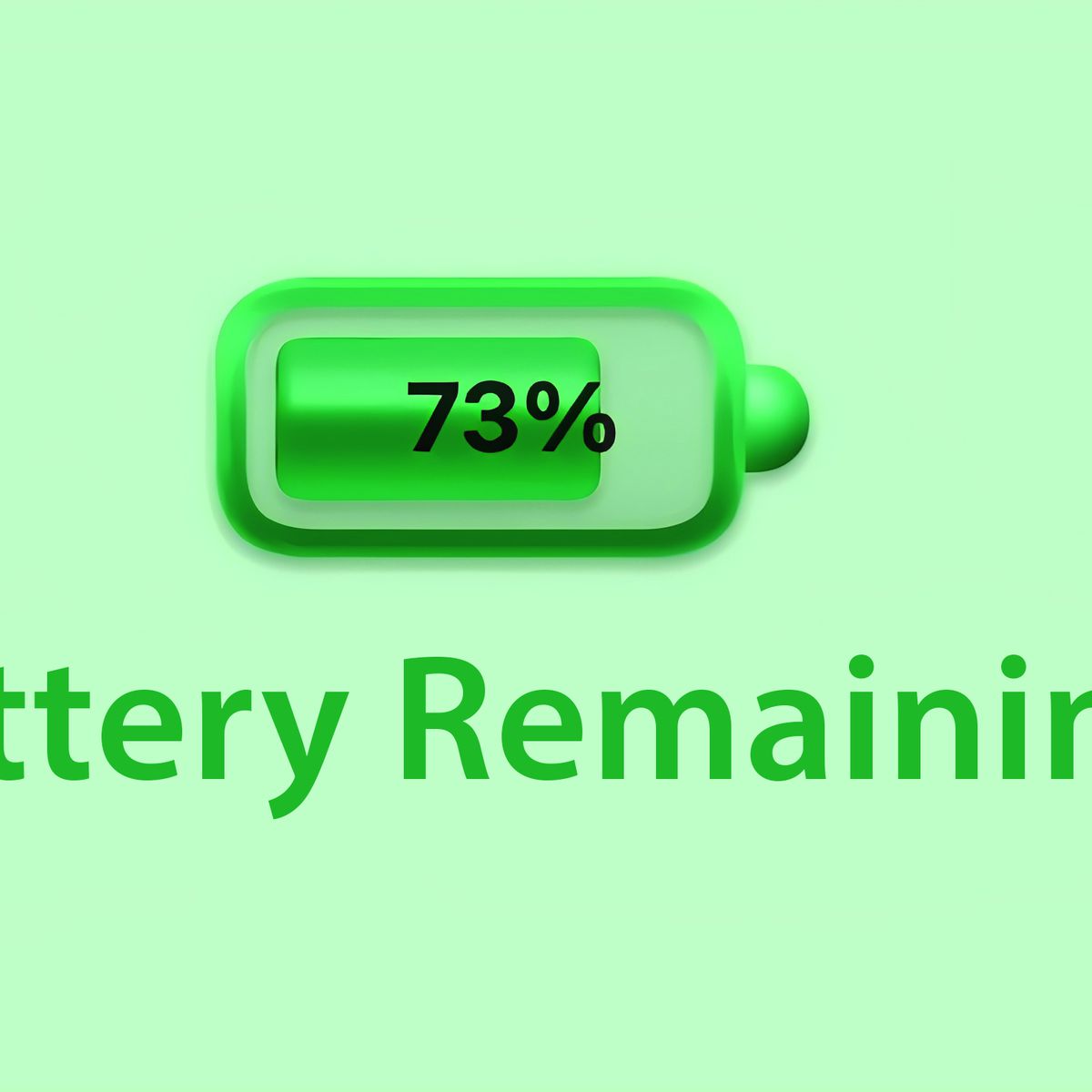 A photo of a poorly desiged macOS battery icon with an unpleasent green gradient